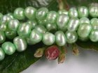 Lightgreen Freshwaterpearl Potatoe 3-4 mm 37-39cm/str. (image for) Lightgreen Freshwaterpearl Potatoe 3-4 mm 37-39cm/str.