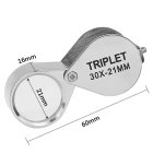Bra Pris! Hopfällbar Gemmologisk Lupp med Triplett-lins 30X förstoring och 21 mm diameter Ett "Måste Ha" för alla Gemmologer och Juvelerare. Köp Nu! (bild för) Bra Pris! Hopfällbar Gemmologisk Lupp med Triplett-lins 30X förstoring och 21 mm diameter Ett "Måste Ha" för alla Gemmologer och Juvelerare. Köp Nu!